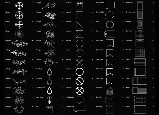 dividers accents procreate brushes 1 Dividers & Accents Procreate Brushes