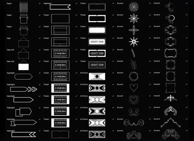 dividers accents procreate brushes 3 Dividers & Accents Procreate Brushes
