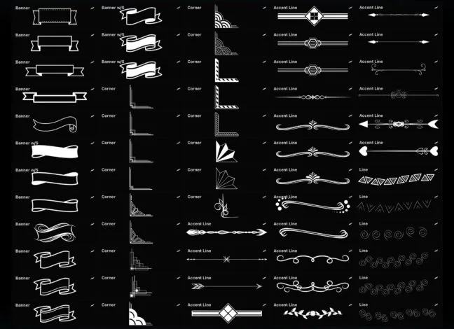 dividers accents procreate brushes 6 Dividers & Accents Procreate Brushes