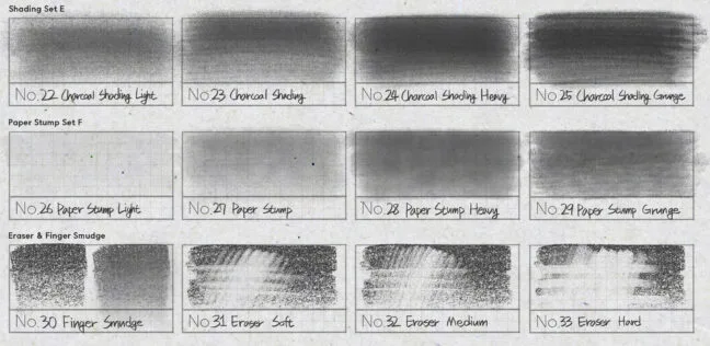 Charcoal Brush Set Procreate