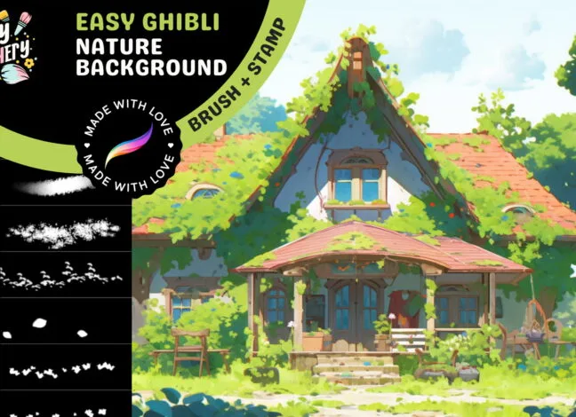 ghibli nature procreate brushes Ghibli Nature Procreate Brushes