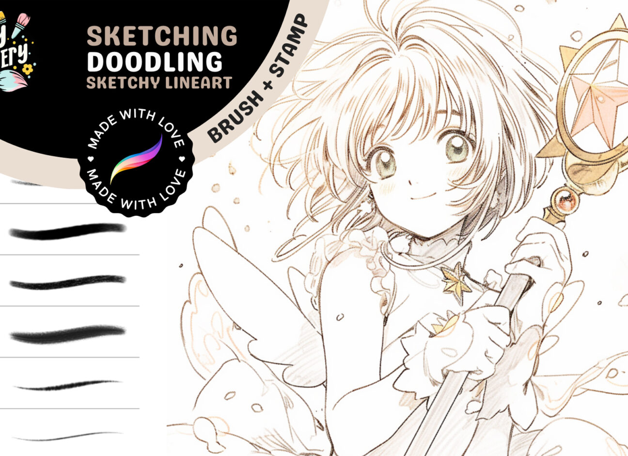 Manga Sketching Procreate Brushes Graphicsbunker