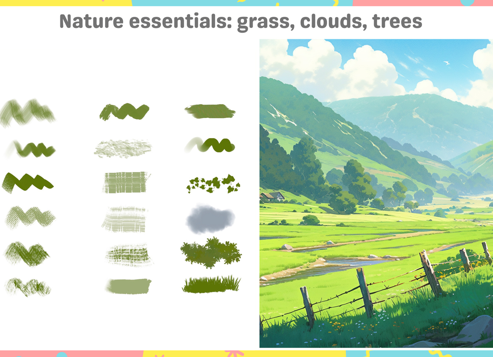 Painter Nature Procreate Brush Set - GraphicsBunker