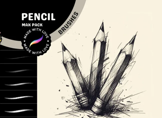Pencil Sketch Hatch Procreate Brushes