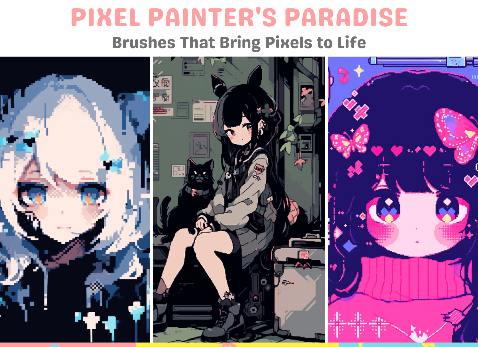 Retro Pixel Procreate Brushes Graphicsbunker