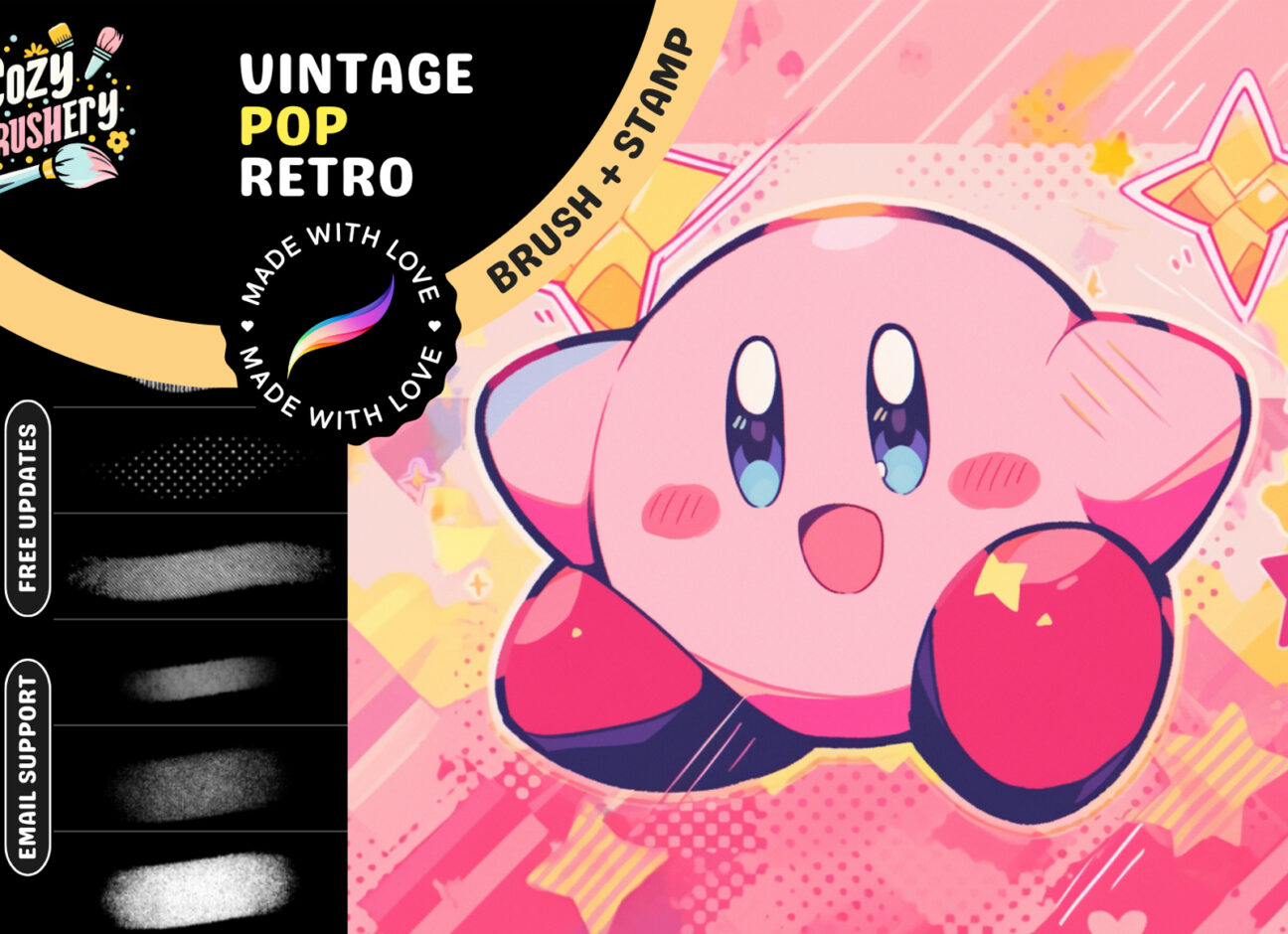 Retro Pixel Procreate Brushes - GraphicsBunker