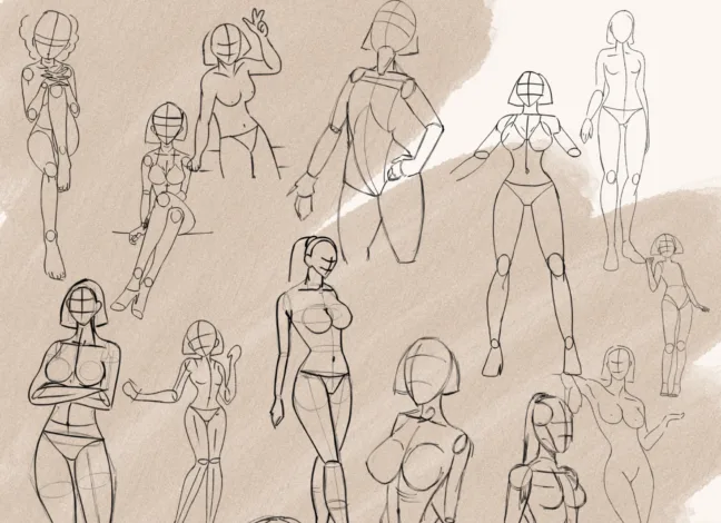 Female Body Reference Stamps