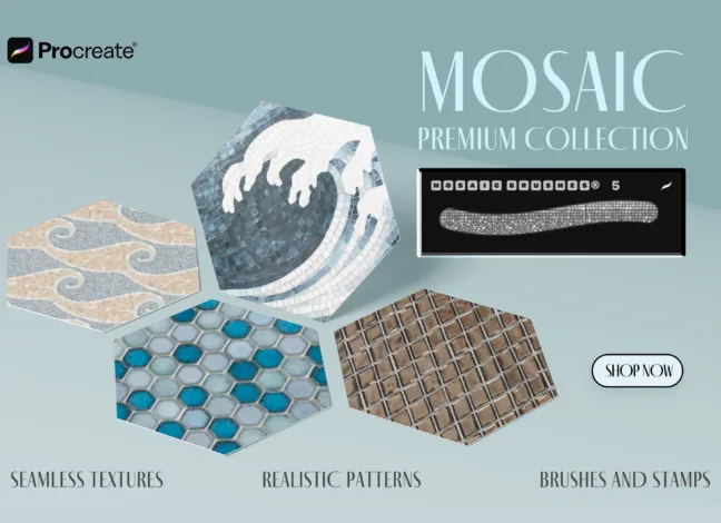 Mosaic & Tileable Procreate Brushes