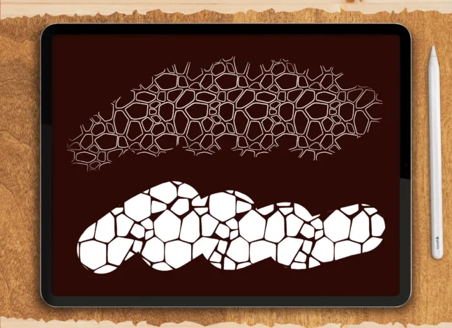 dragon scale procreate brushes 1 - Dragon Scale Procreate Brushes