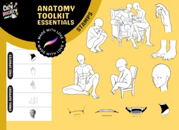 Essential Anatomy Procreate Stamps