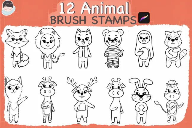 animal procreate stamp brushes 1 Animal Procreate Stamp Brushes