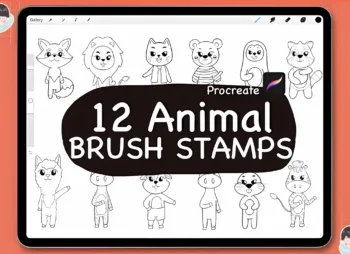 Animal Procreate Stamp Brushes