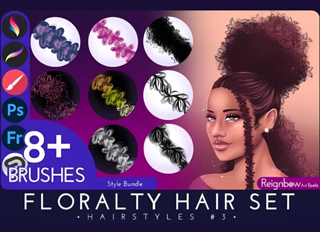 curly afro flowers hair brushes Curly Afro Flowers Hair Brushes