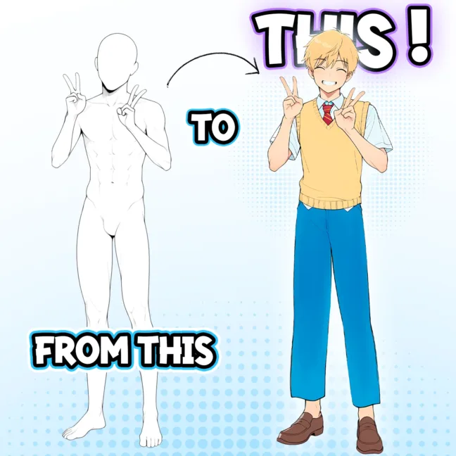 Male Pose Brush Pack for Procreate