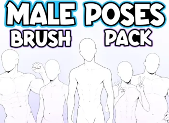 Male Pose Brush Pack for Procreate