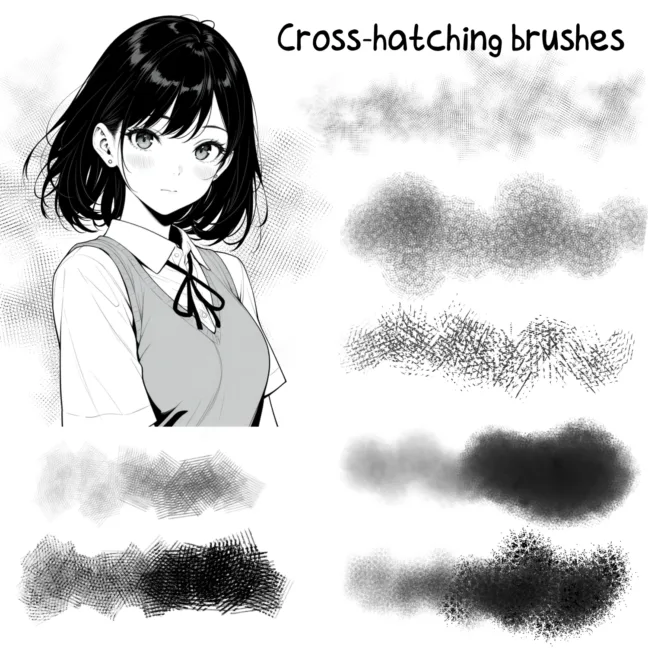 manga brush pack for procreate 5 Manga Brush Pack for Procreate