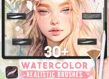 Realistic Watercolor Brushes Procreate