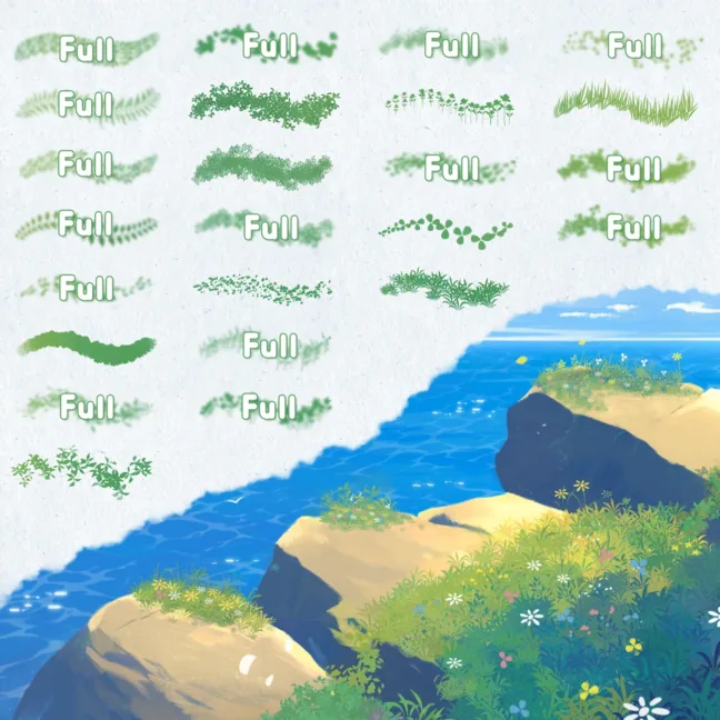 Soft Ghibli Style Brushes for Procreate