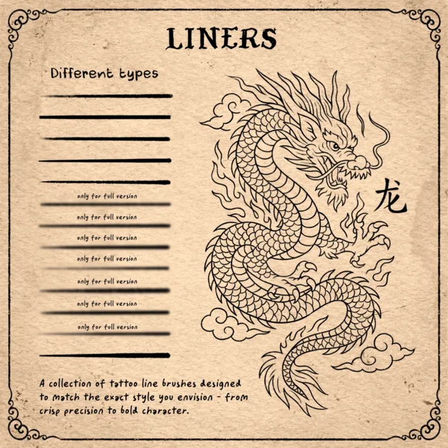 traditional tattoo procreate brushes 1 Traditional Tattoo Procreate Brushes
