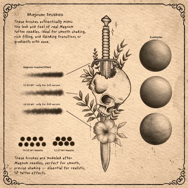 traditional tattoo procreate brushes 4 Traditional Tattoo Procreate Brushes