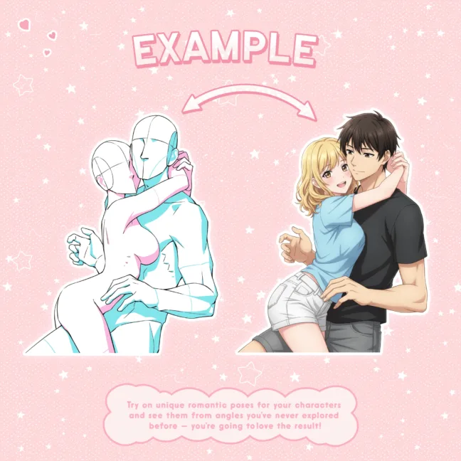 valentine romantic body pose stamps 3 Valentine Romantic Body Pose Stamps